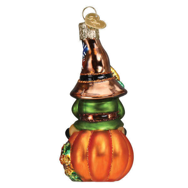 Old World Christmas Fall Harvest Gnome Blown Glass Ornament