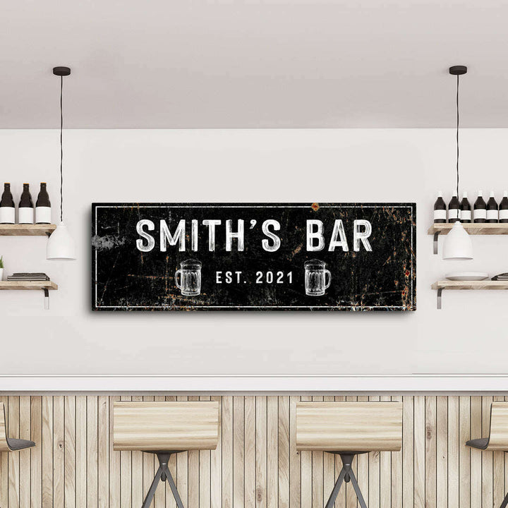 Family Bar Rustic Sign