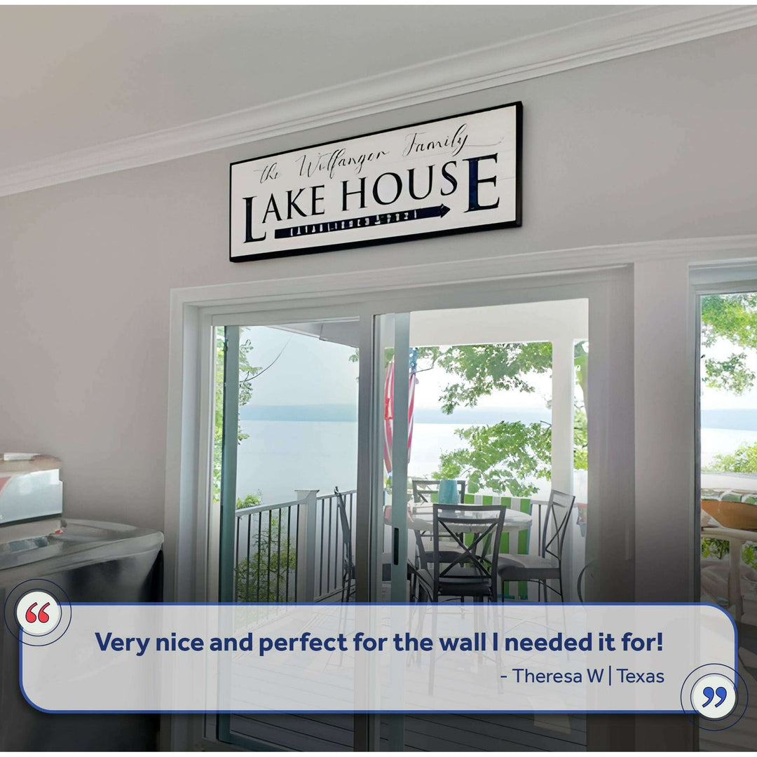 Family Lake House Arrow Sign III