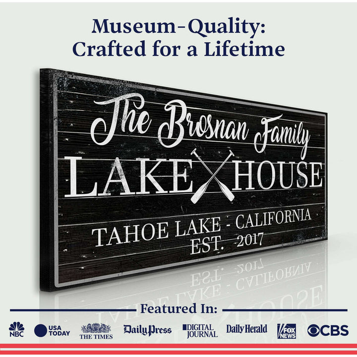 Family Lake House Paddle Sign II