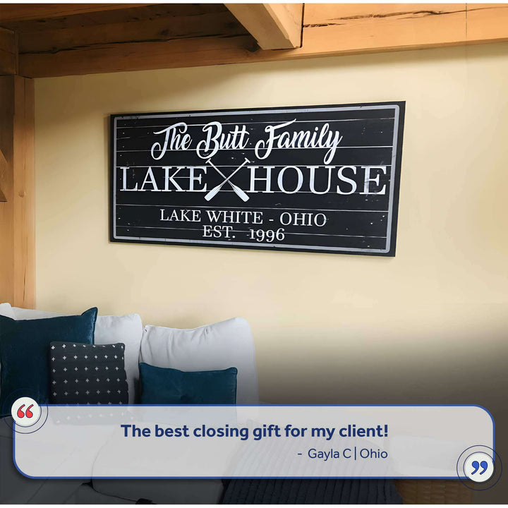 Family Lake House Paddle Sign II