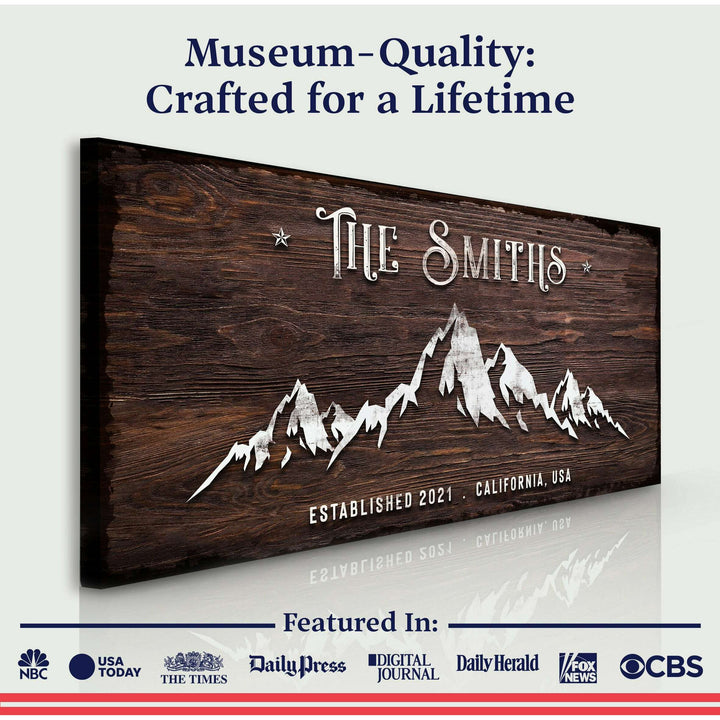 Family Mountain Home Sign