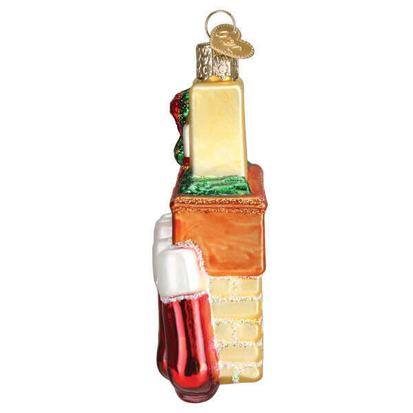 Old World Christmas Family of 5 Stockings Blown Glass Ornament