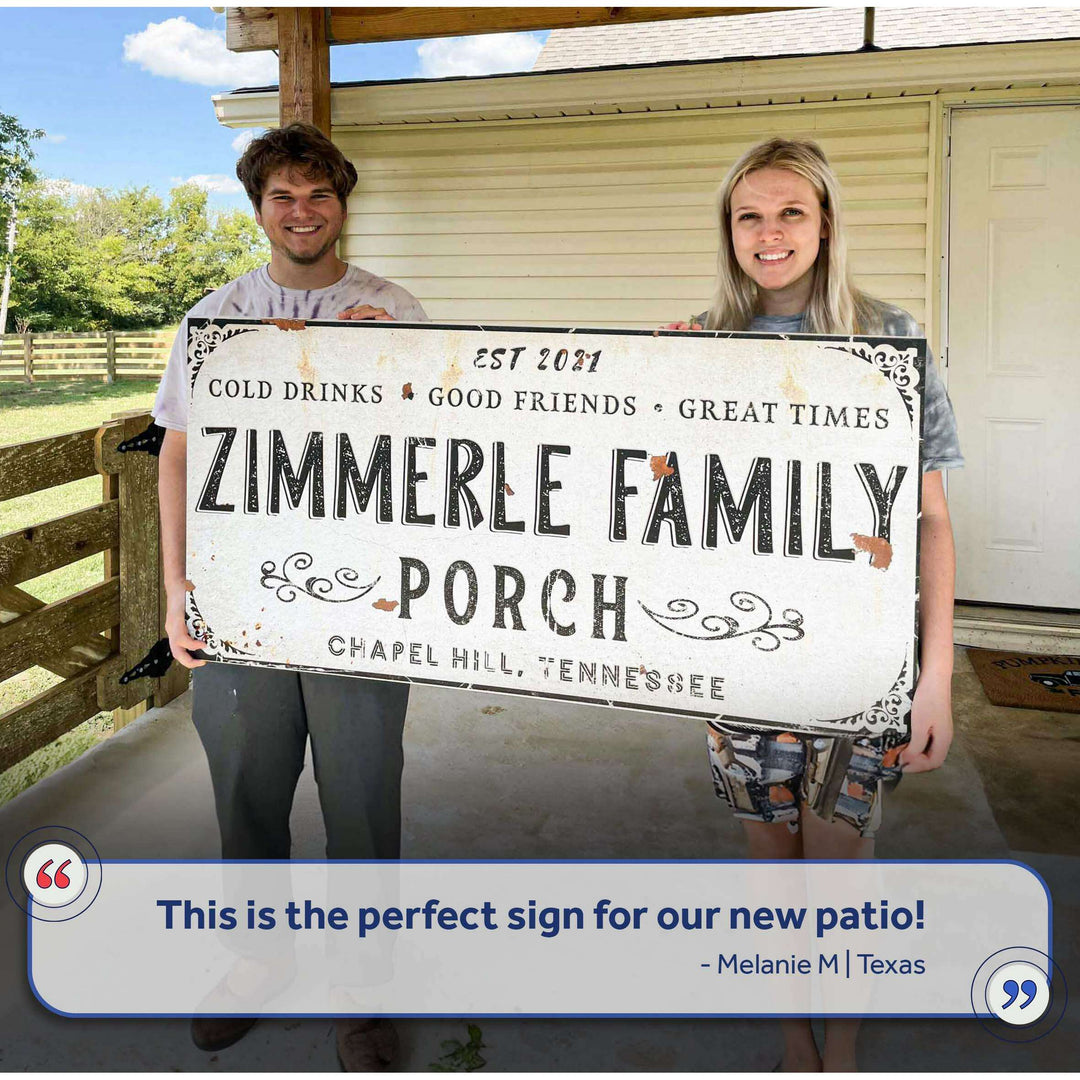 Family Patio Sign