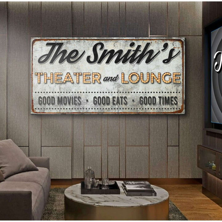 Family Theater and Lounge IV Sign