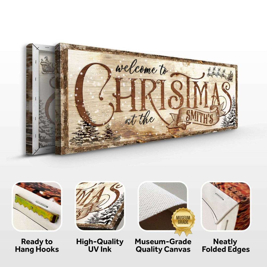 Family Welcome To Christmas Sign