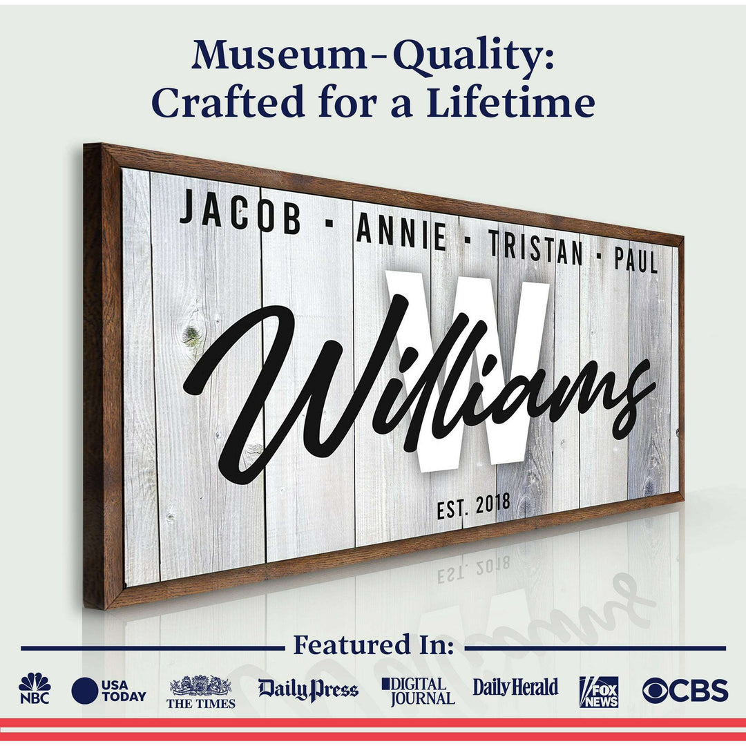 Family Wood Sign