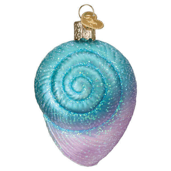 Old World Christmas Fanciful Spiral Shell Blown Glass Ornament
