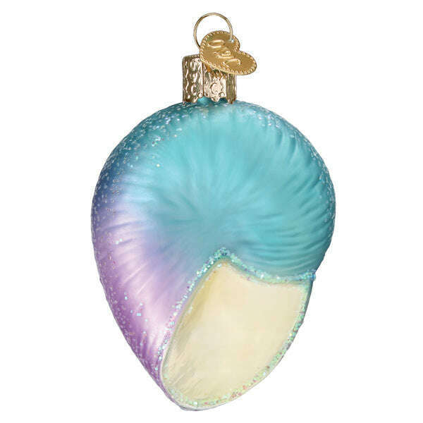 Old World Christmas Fanciful Spiral Shell Blown Glass Ornament