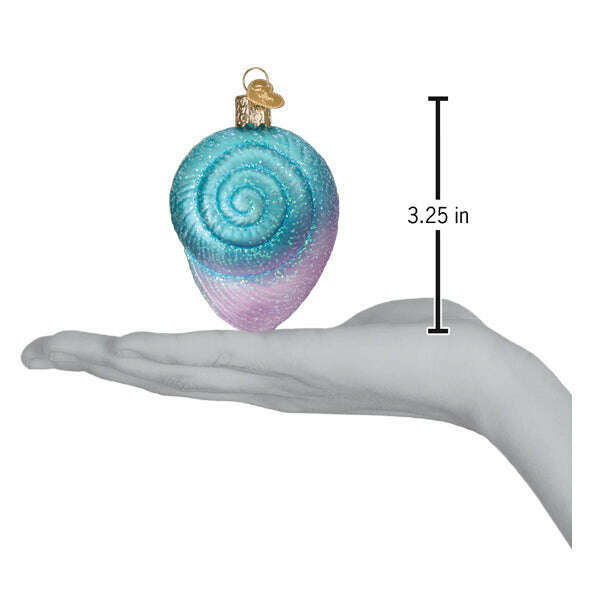 Old World Christmas Fanciful Spiral Shell Blown Glass Ornament