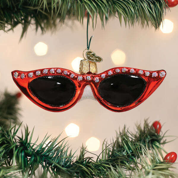 Old World Christmas Fashion Sunglasses Blown Glass Ornament