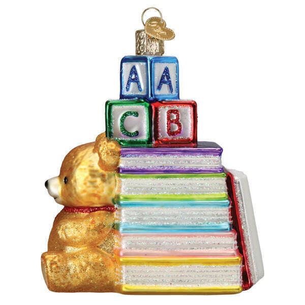 Old World Christmas Favorite Children's Books Blown Glass Ornament