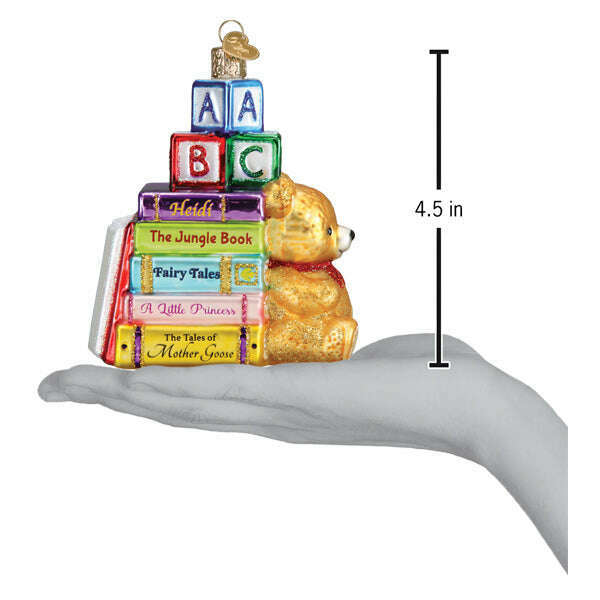 Old World Christmas Favorite Children's Books Blown Glass Ornament