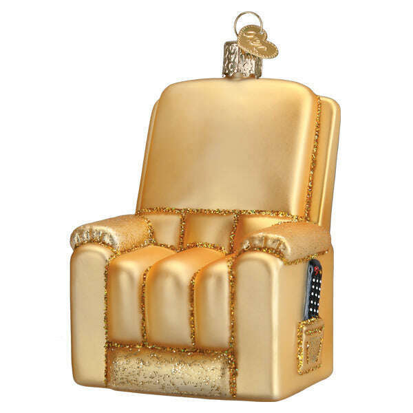 Old World Christmas Favorite Recliner Blown Glass Ornament