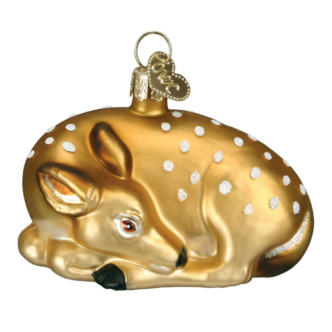 Old World Christmas Fawn Blown Glass Ornament