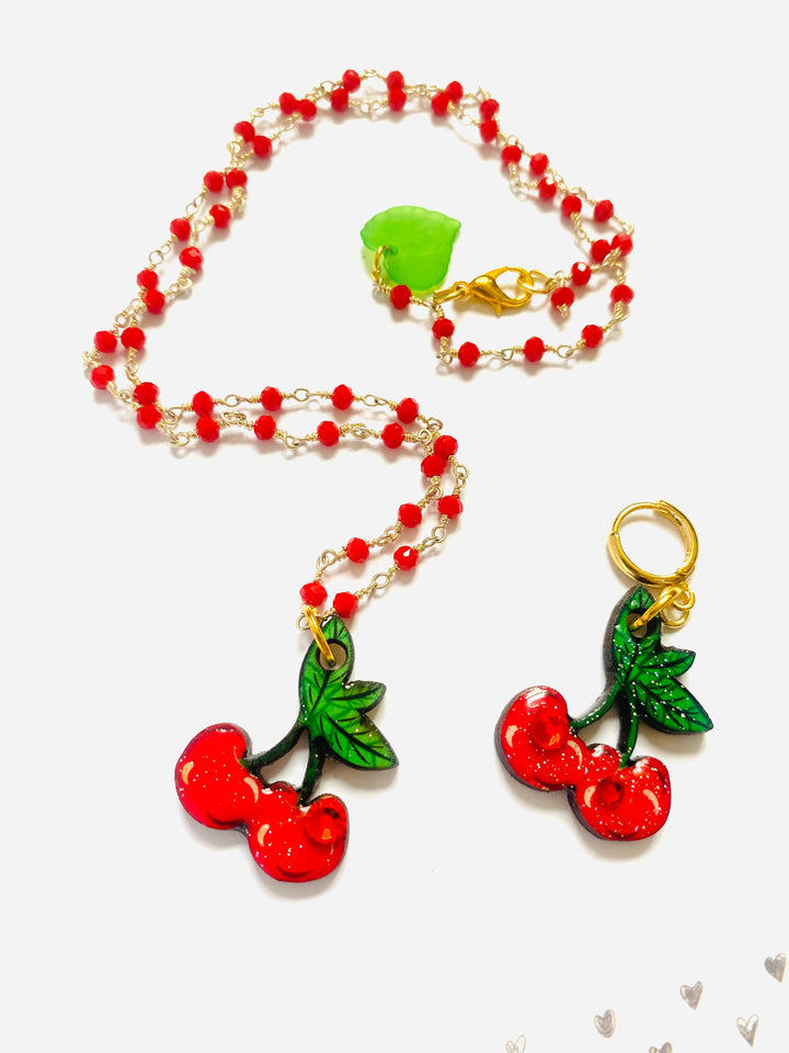 Retro Cherry Earrings by Rosie Rose Parker