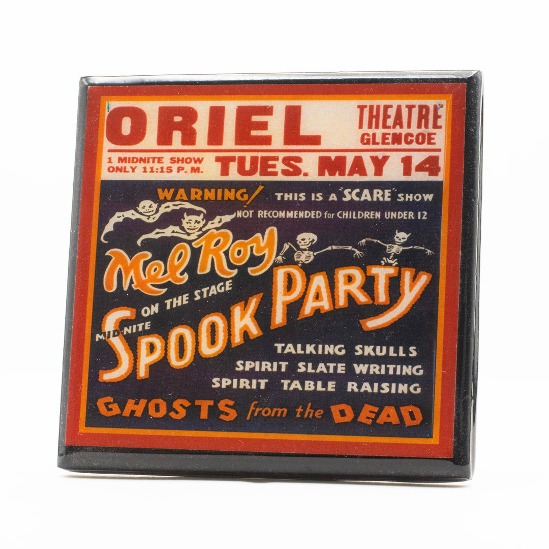 Vintage Halloween Spook Party Poster Coaster Set