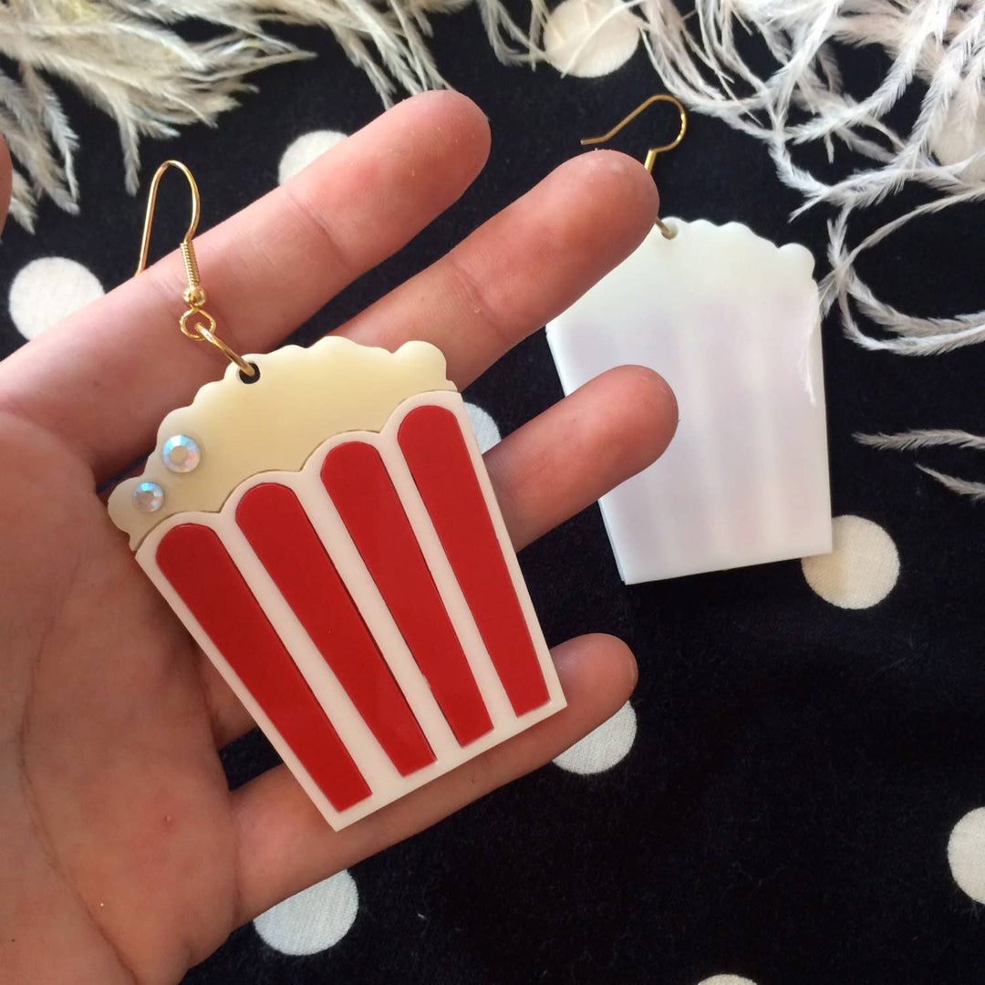 Movie Popcorn Statement Earrings