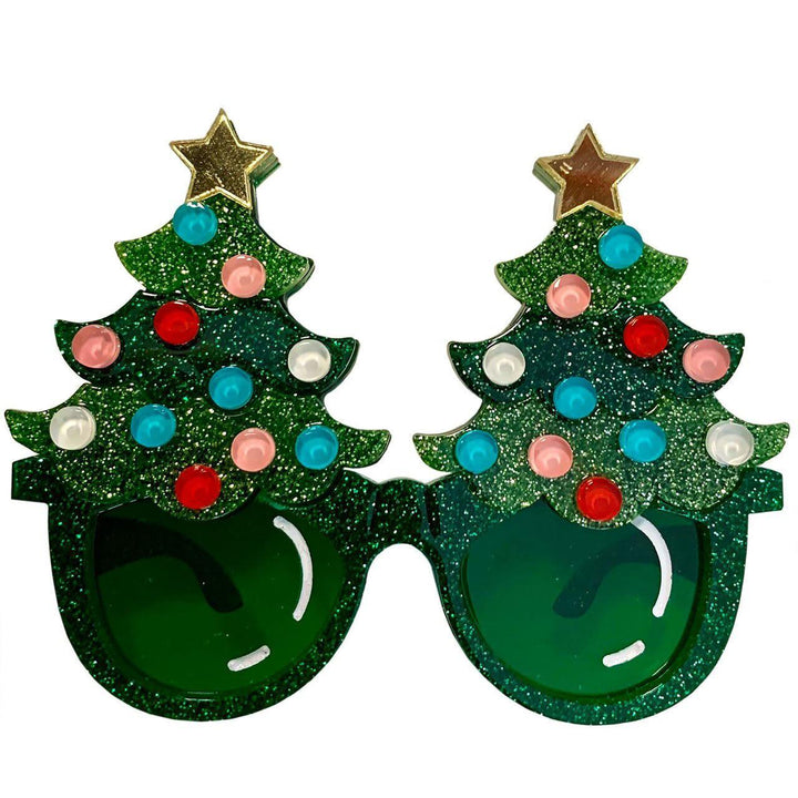 Feelin' Pine Tacky Christmas Glasses Brooch by Lipstick & Chrome - Quirks!