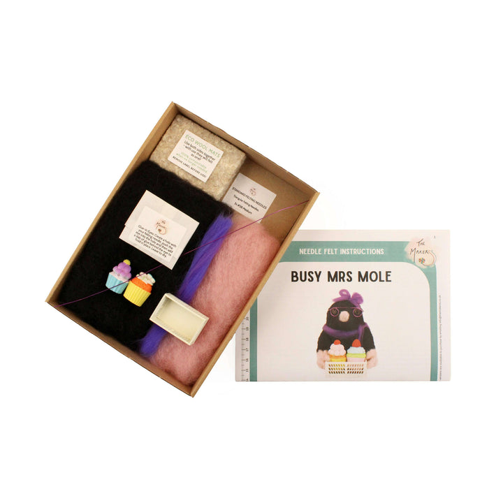Felting Kit - Busy Mrs Mole Needle Felt Kit