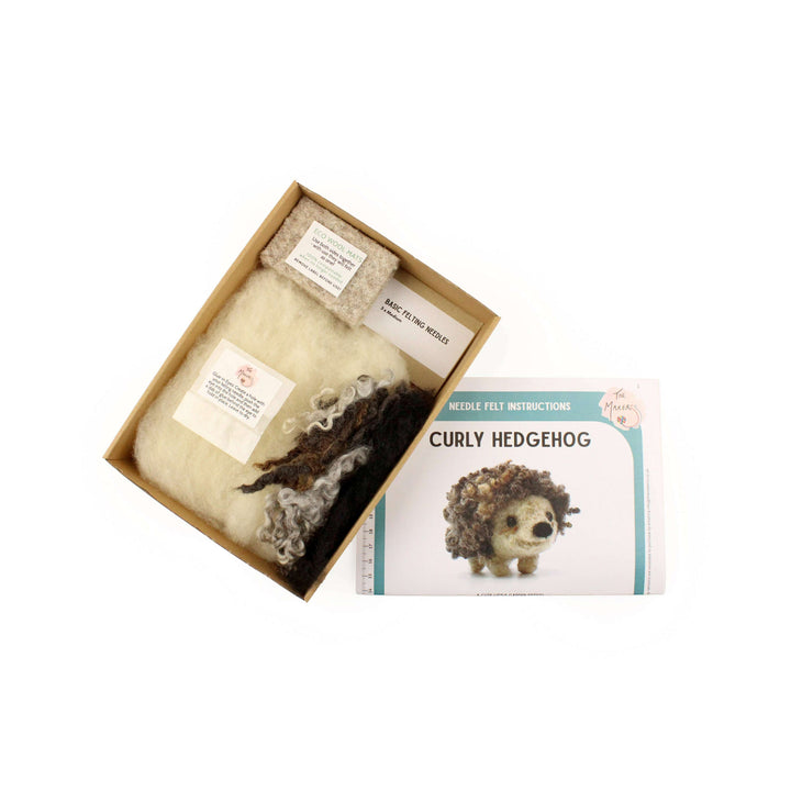 Felting Kit -  Curly Hedgehog Small Kit Needle Felting Kit