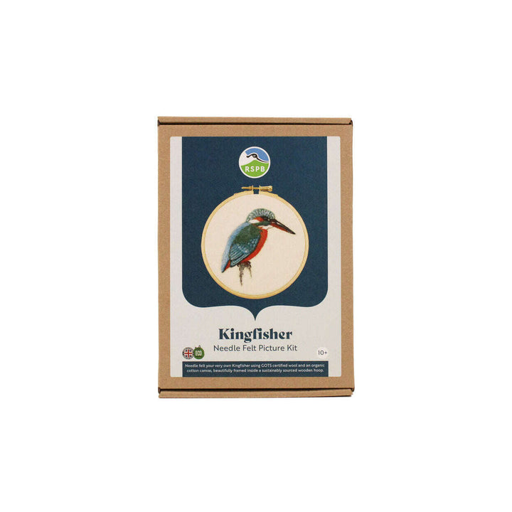 Felting Kit - Kingfisher 2D Kit. In Support of RSPB Charity