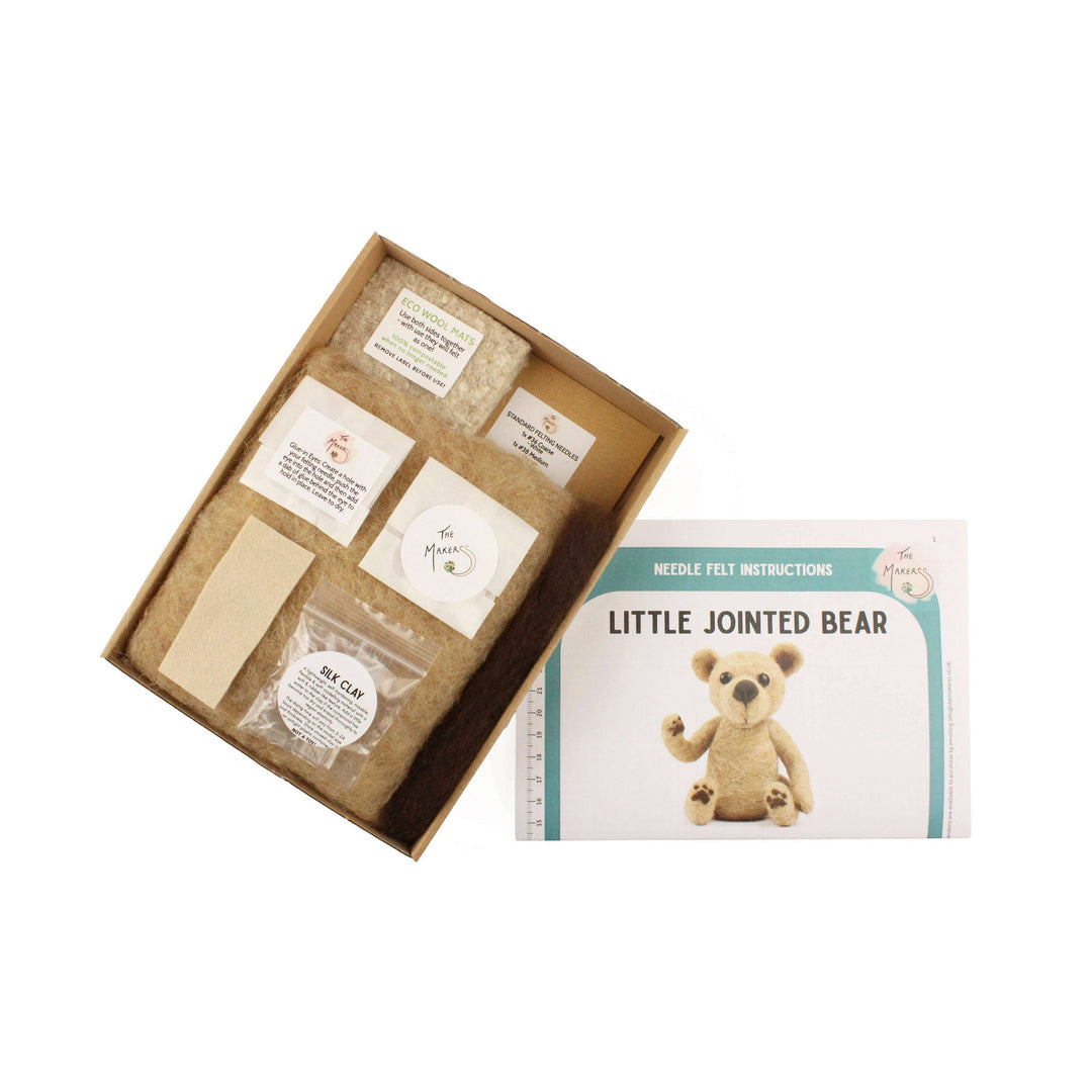 Felting Kit - Little Jointed Bear Needle Felt Kit