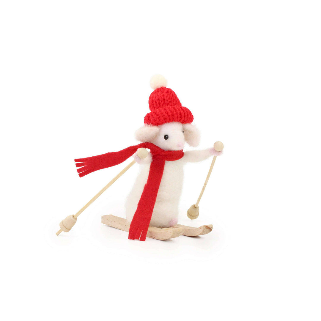 Felting Kit - Skiing Mouse Needle Felting Kit