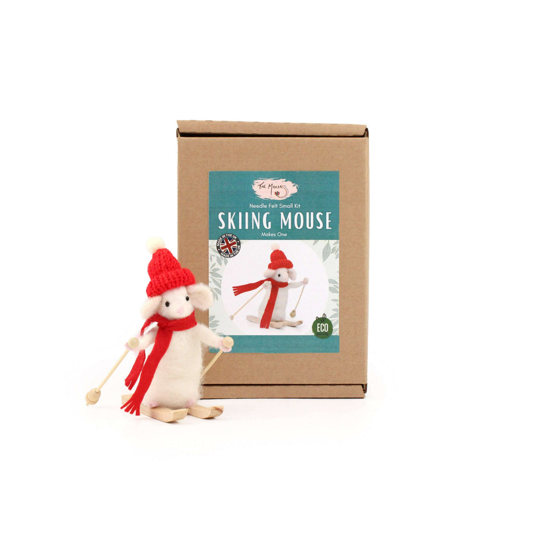 Felting Kit - Skiing Mouse Needle Felting Kit