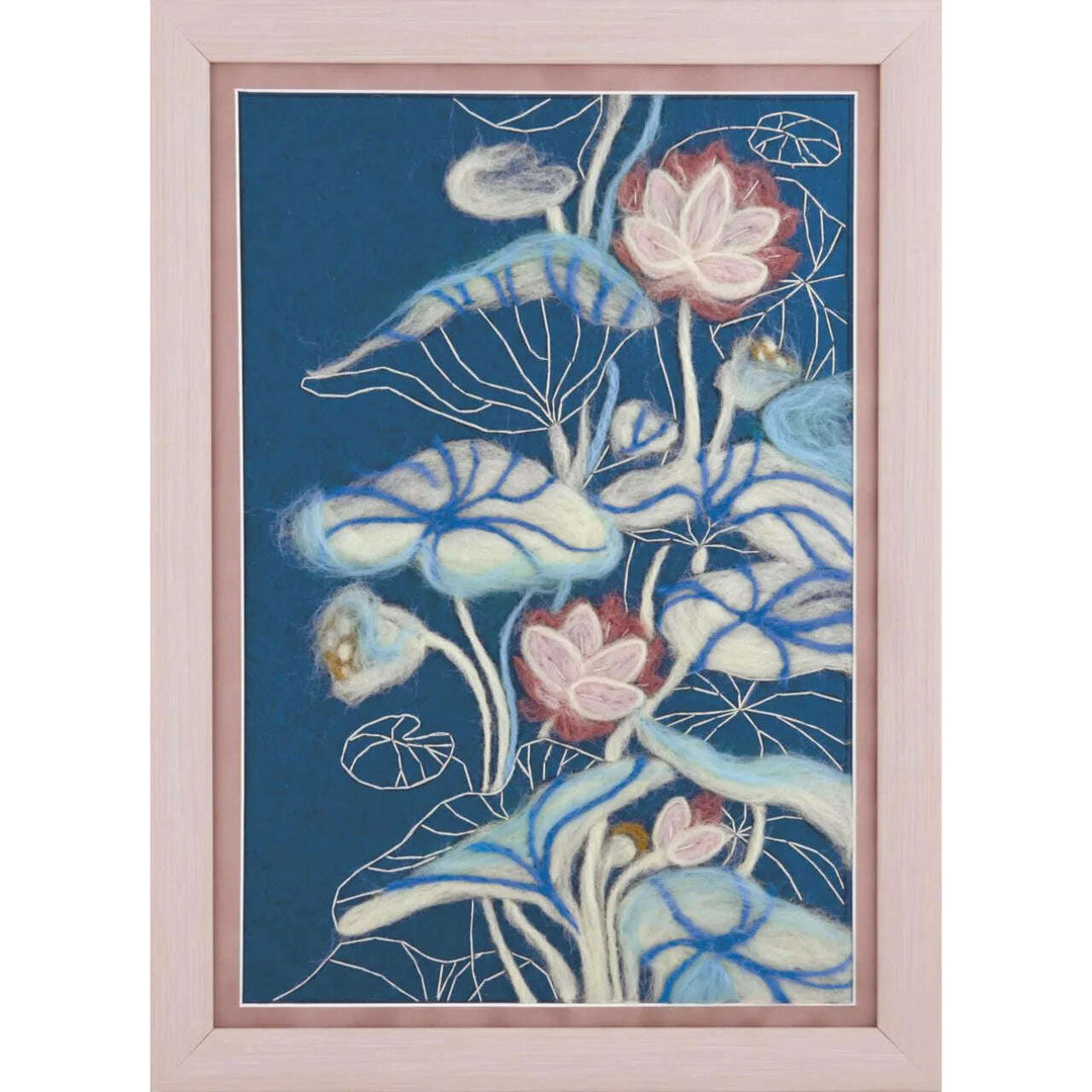 Felting kit V-218C Diptych "Blooming on the water"