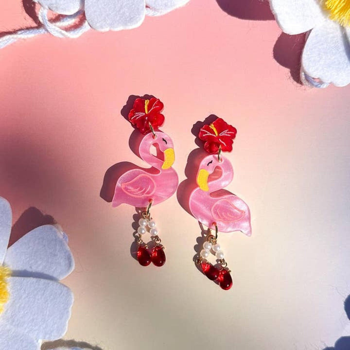 Fernando the Flamingo Earrings 