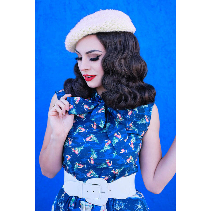 Festive Fox Bow Top - Plus Sizes only