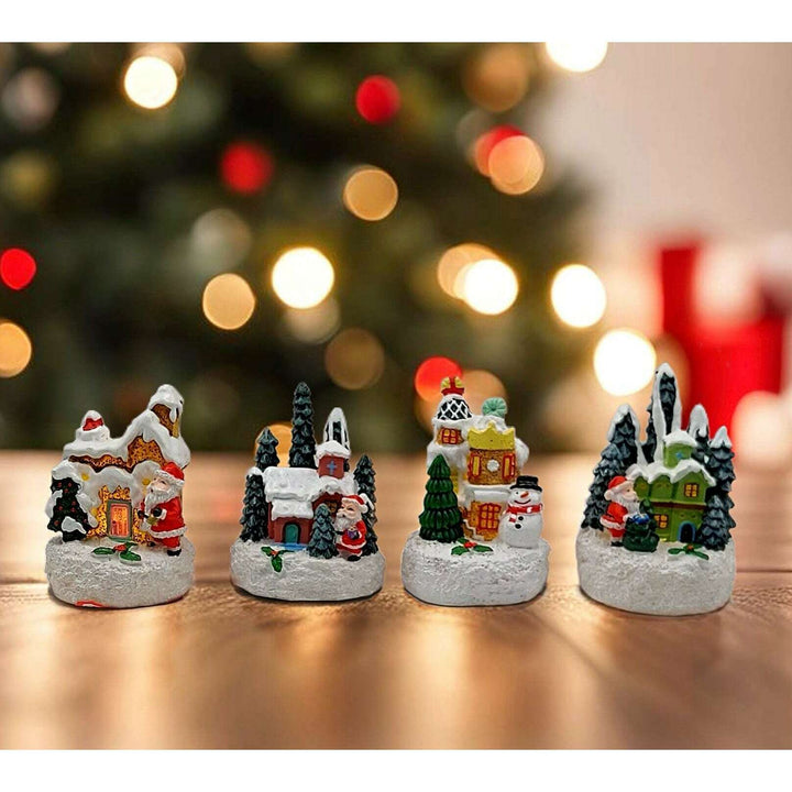 Festive House with Santa. Christmas Village Wizardi F07-N1-3-Y26A