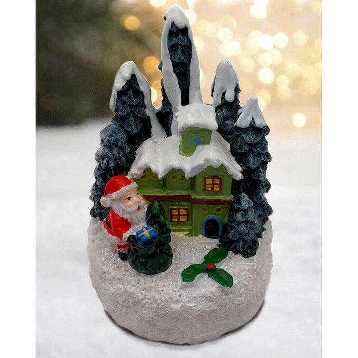 Festive House with Santa. Christmas Village Wizardi F07-N1-3-Y26D