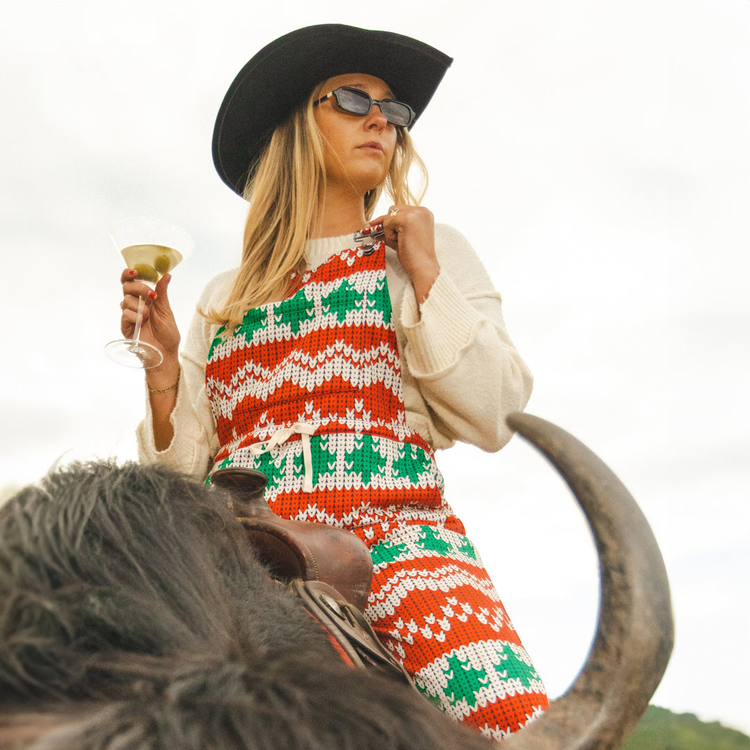 The Red Ryder | Fair Isle Knit Print Women's Pajamaralls®