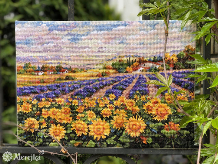 Fields of Lavender and Sun K-179 Counted Cross-Stitch Kit