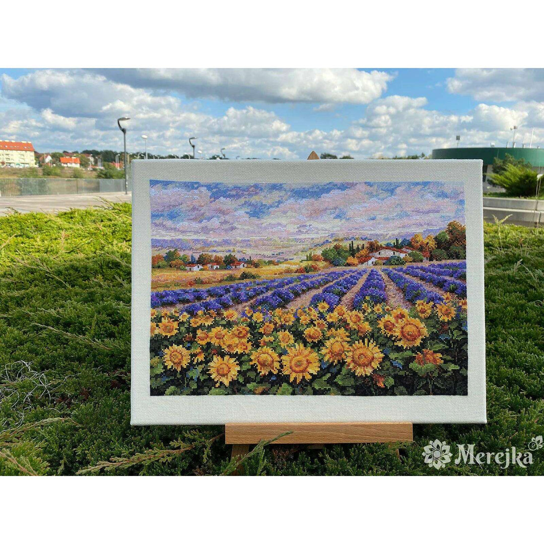 Fields of Lavender and Sun K-179 Counted Cross-Stitch Kit