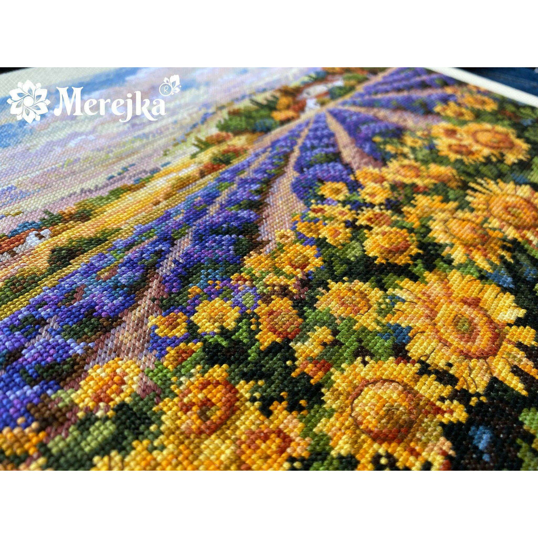 Fields of Lavender and Sun K-179 Counted Cross-Stitch Kit