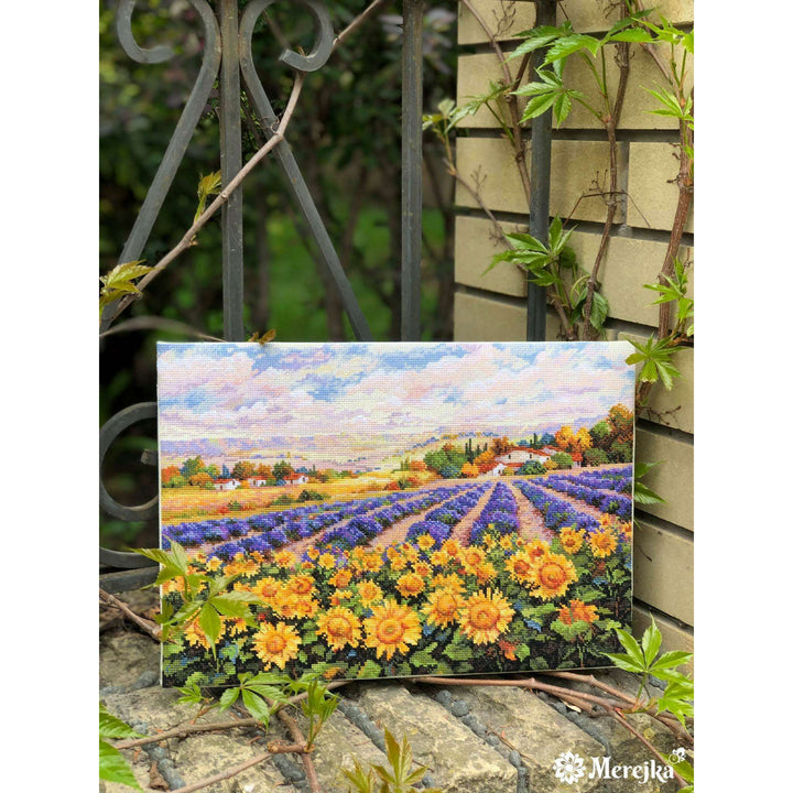 Fields of Lavender and Sun K-179 Counted Cross-Stitch Kit