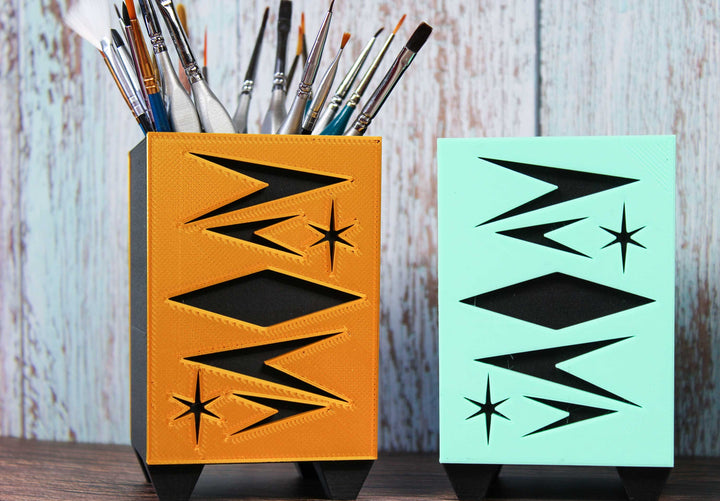 Midcentury Modern Box Pencil Organizer