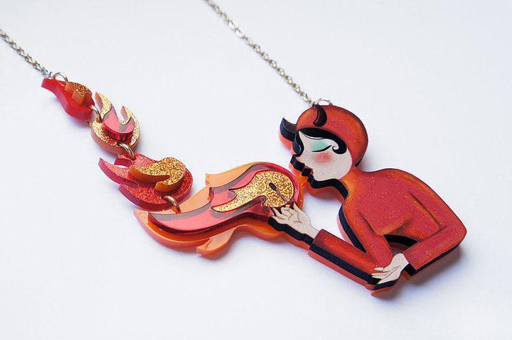 Fire Breather Halloween Necklace by Laliblue - Quirks!