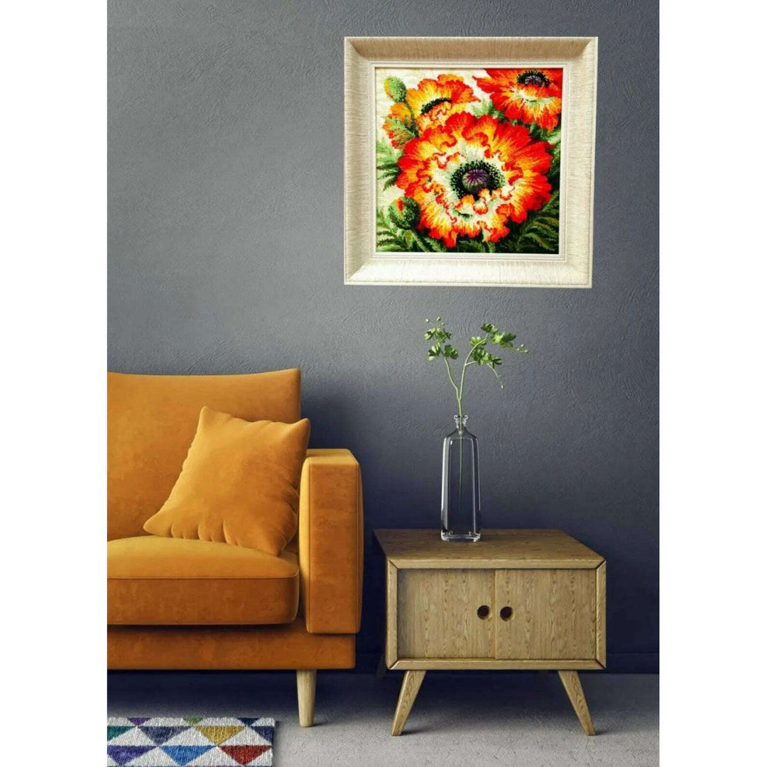Fire Poppies R2080 Counted Cross Stitch Kit
