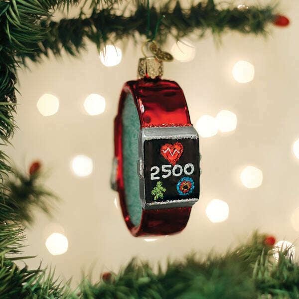Old World Christmas Fitness Watch Blown Glass Ornament