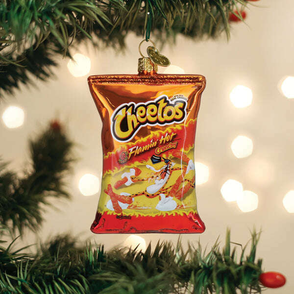 Old World Christmas Flamin' Hot Cheetos Blown Glass Ornament