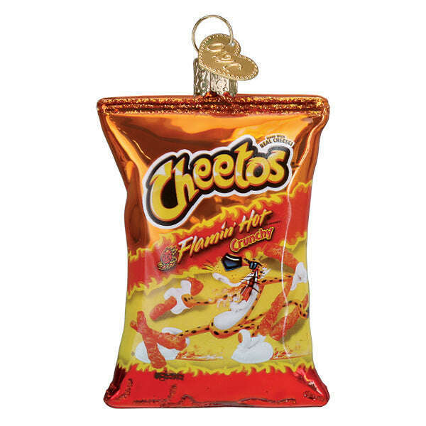 Old World Christmas Flamin' Hot Cheetos Blown Glass Ornament