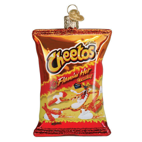 Old World Christmas Flamin' Hot Cheetos Blown Glass Ornament