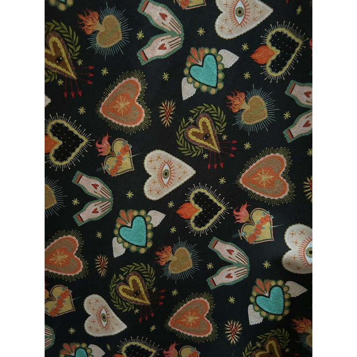 Flaming Hearts Midi Dress