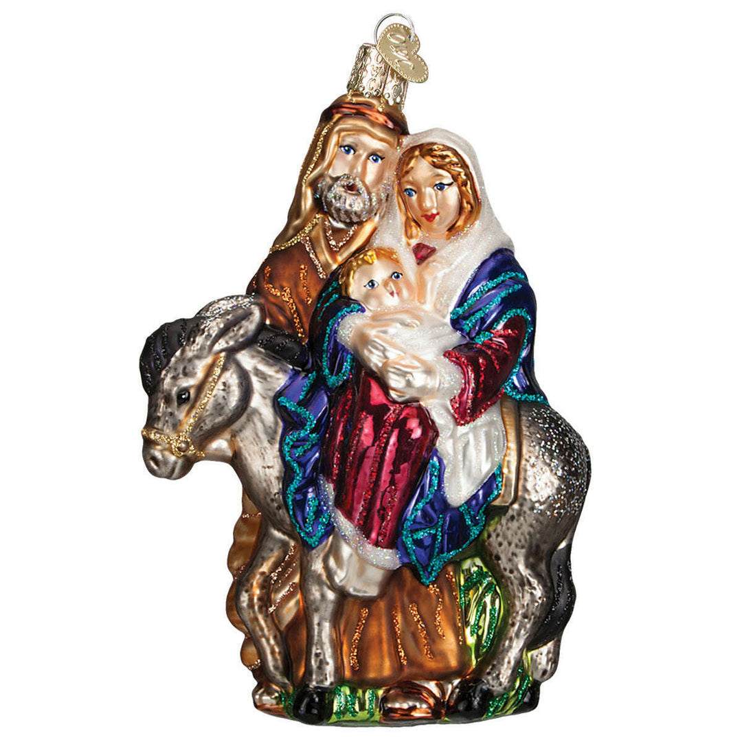 Old World Christmas Flight to Egypt Blown Glass Ornament