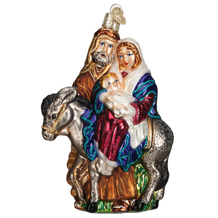 Old World Christmas Flight to Egypt Blown Glass Ornament