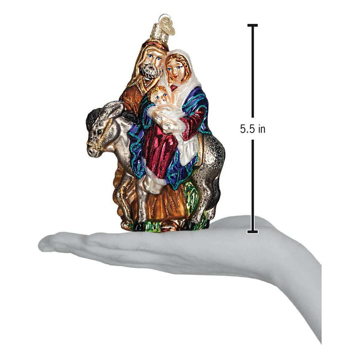 Old World Christmas Flight to Egypt Blown Glass Ornament